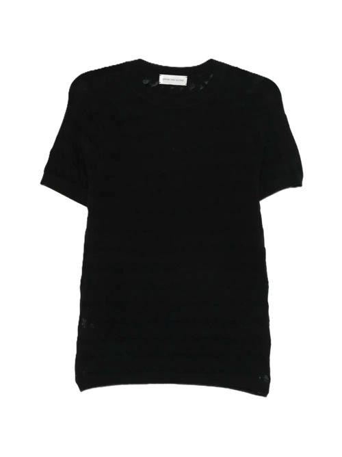 Dries Van Noten Madeira  textured crewneck T-shirt DRIES VAN NOTEN | 261-021228-3712900 BLACK